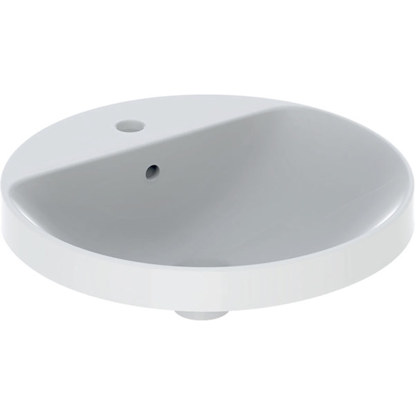 Geberit VariForm built-in washbasin round, 480mm, with tap hole, with overflow