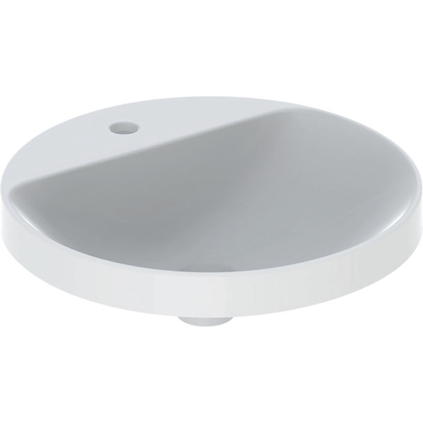 Geberit VariForm built-in washbasin round, 480mm, with tap hole, without overflow