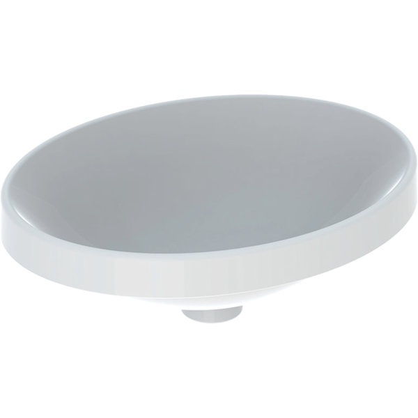 Geberit VariForm built-in washbasin oval, 500x400mm, without tap hole, without overflow