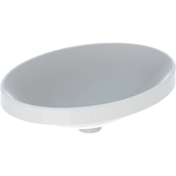 Geberit VariForm built-in washbasin oval, 550x400mm, without tap hole, without overflow