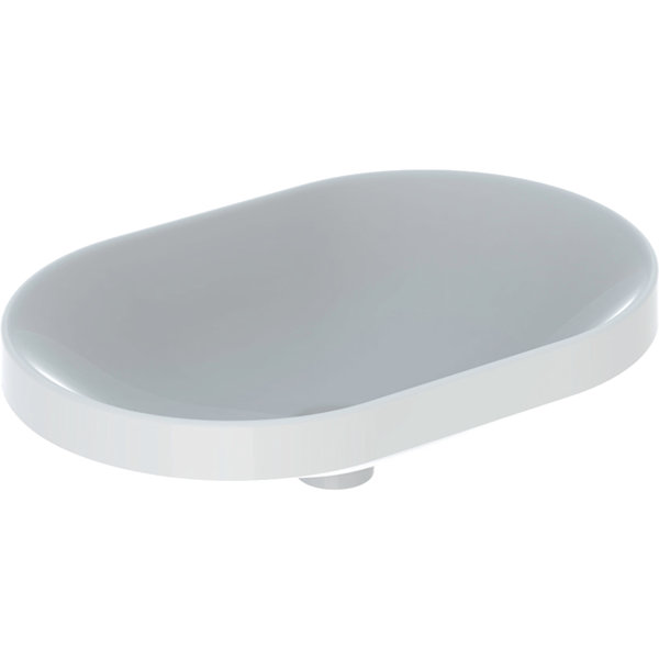 Geberit VariForm built-in washbasin elliptical, 600x400mm, without tap hole, without overflow