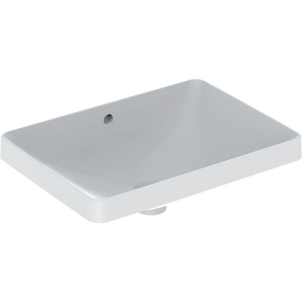 Geberit VariForm built-in washbasin rectangular, 550x400mm, without tap hole, with overflow