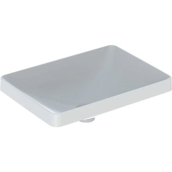 Geberit VariForm built-in washbasin rectangular, 550x400mm, without tap hole, without overflow