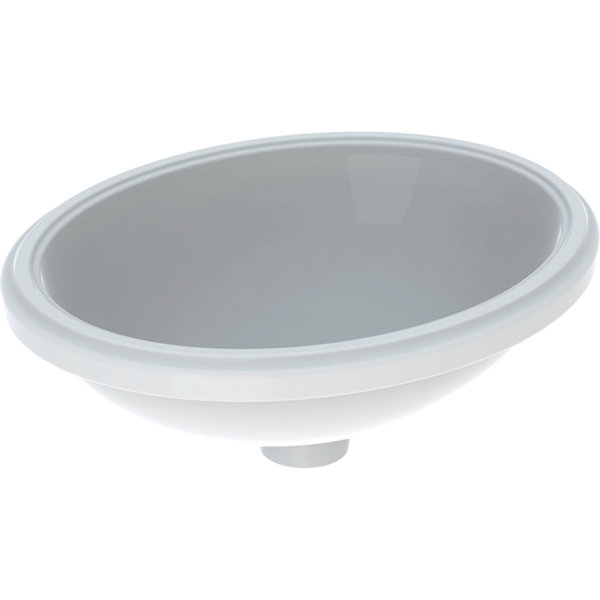 Geberit VariForm undercounter washbasin oval, 420x330mm, without tap hole, without overflow