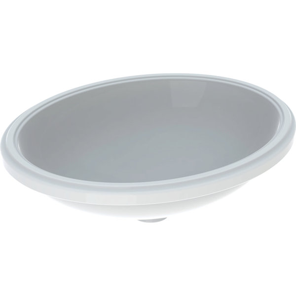 Geberit VariForm undercounter washbasin oval, 500x400mm, without tap hole, without overflow