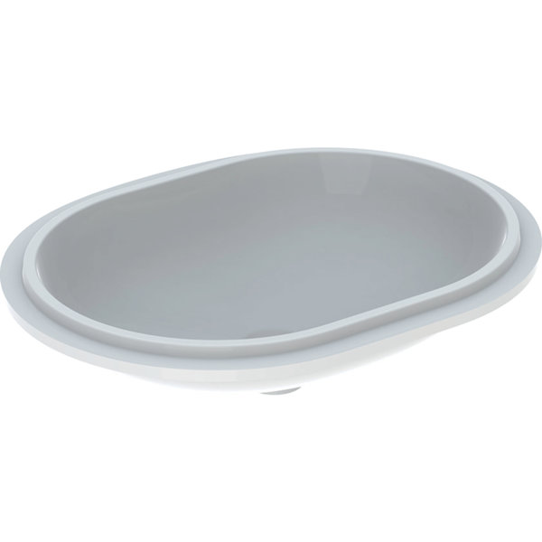 Geberit VariForm undercounter washbasin elliptical, 550x400mm, without tap hole, without overflow