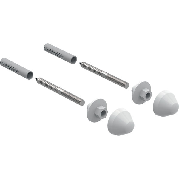 Geberit urinal fixing set with plastic cover caps white