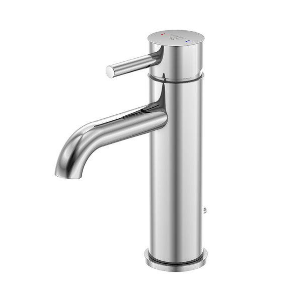 Steinberg 100 series basin mixer, with drain set, projection: 128mm, 1001755