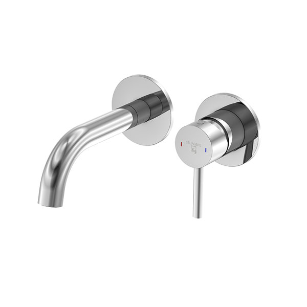 Steinberg 100 series basin mixer, ready-mounted set, with concealed body, projection: 165mm, 1001801