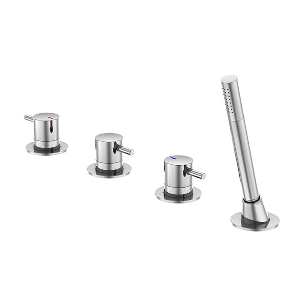 Steinberg 100 series bath faucet, bath rim mounting, 4-hole, for drain and overflow set, 1002480