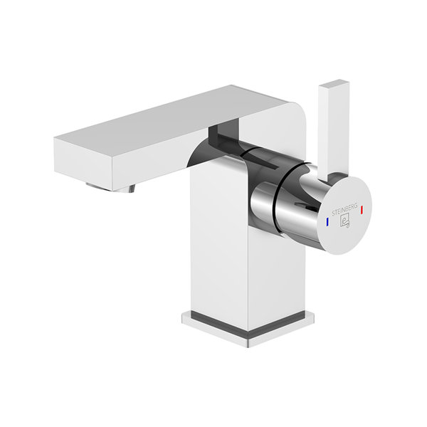 Steinberg 120 series basin mixer, with drain set, 100mm projection, 1201000