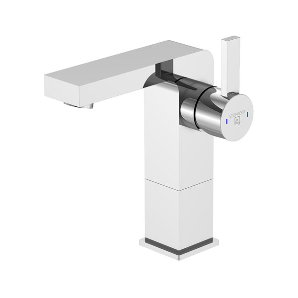 Steinberg series 120 basin mixer, with drain set, projection 120mm, H:220mm, 1201755