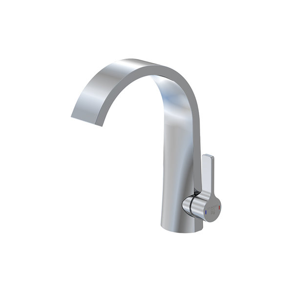 Steinberg series 280 basin mixer, side operated, without pop-up waste, projection 155mm, 2801010