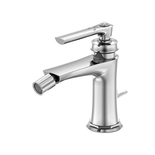 Steinberg series 350 bidet faucet, with drain set, projection 130mm, 3501300