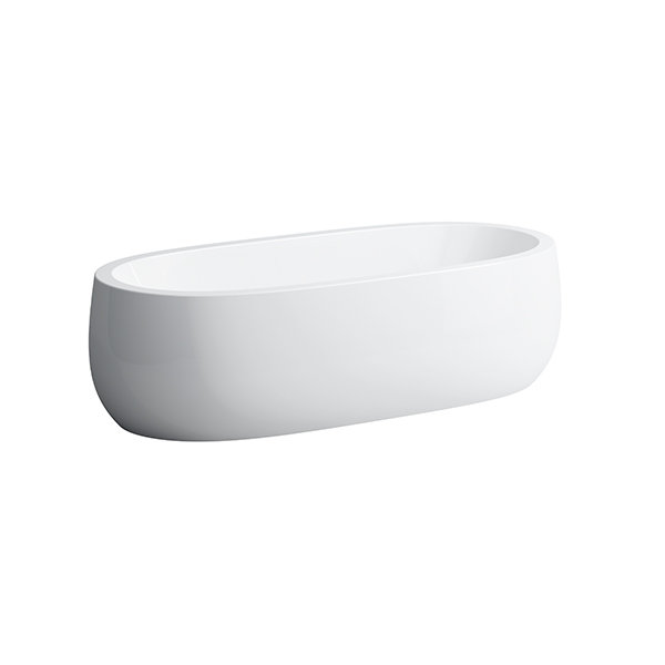 Laufen Il Bagno Alessi One bathtub, whirlpool system, freestanding with skirt, 1830x870x460mm, with ...