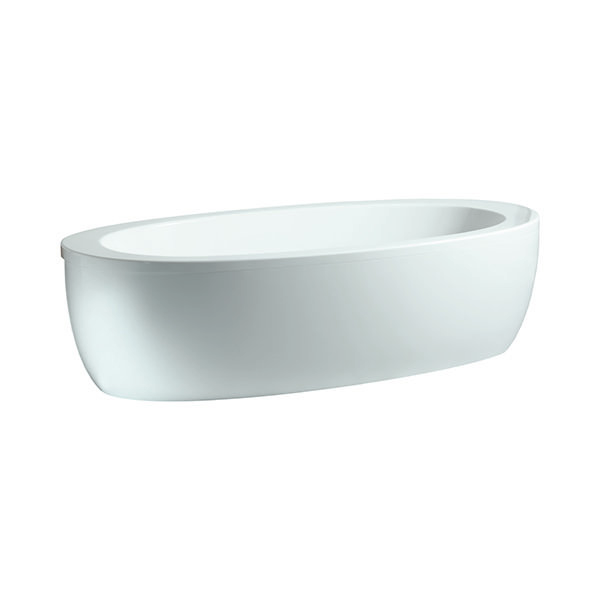 Running bathtub acrylic semi-recessed Il Bagno Alessi One 2030x1020x460mm, with front apron, incl. pedestal, white