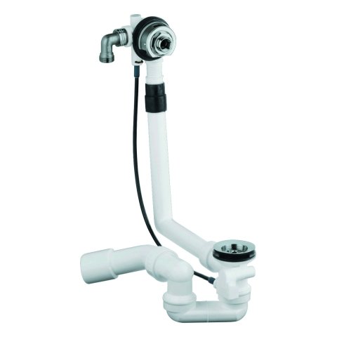 GROHE Plus single lever bath mixer, DN 15, wall mounted, 2 consumers, with Euphoria Cube Stick hand ...