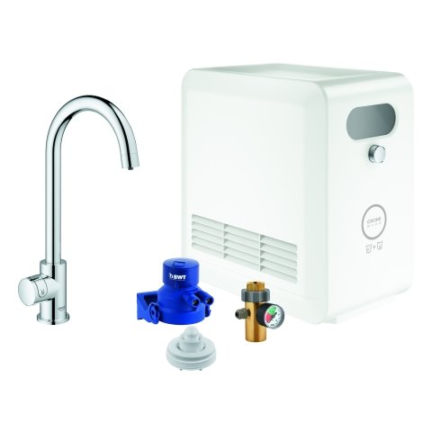 GROHE Blue Professional C-Auslauf Set 31302, Mono Armatur mit Filterfunktion, mit Kühler, Bluetooth...