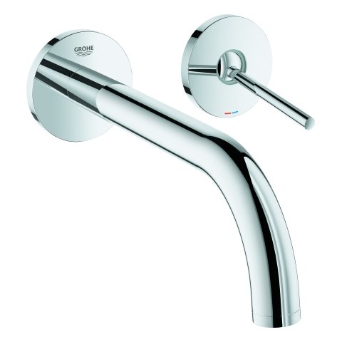 Grohe Atrio 2-hole basin mixer, wall mounted, projection 221mm