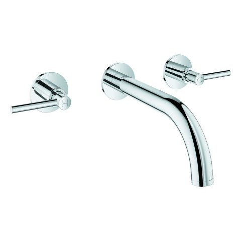 Grohe Atrio 3-hole basin mixer, DN 15, wall mounted, 180 mm projection, lever handles