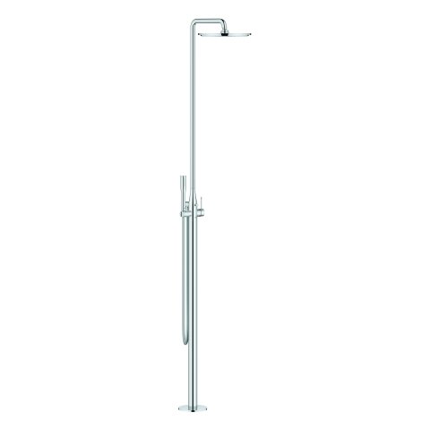 Grohe Essence one-hand shower mixer DN 15, complete installation set, free-standing, floor installation, automatic head shower/hand shower changeover