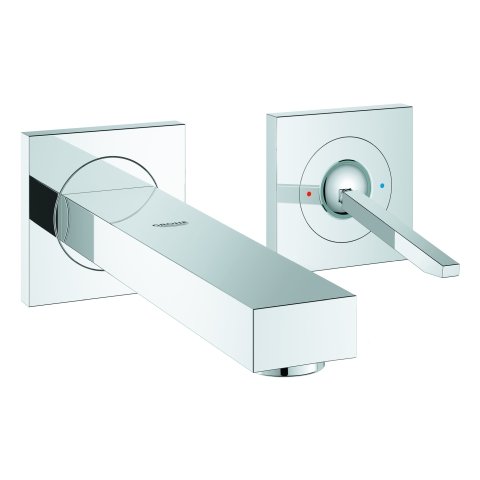 Grohe Eurocube Joy 2-Loch-Waschtischbatterie, Wandmontage, Ausladung 170mm