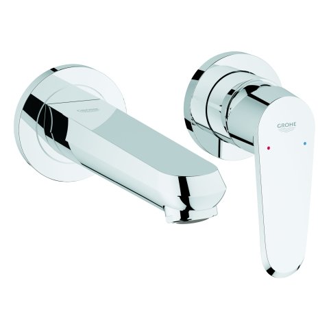 Grohe Eurodisc-Cosmopolitan 2-hole basin mixer, wall mounted, projection 170 mm