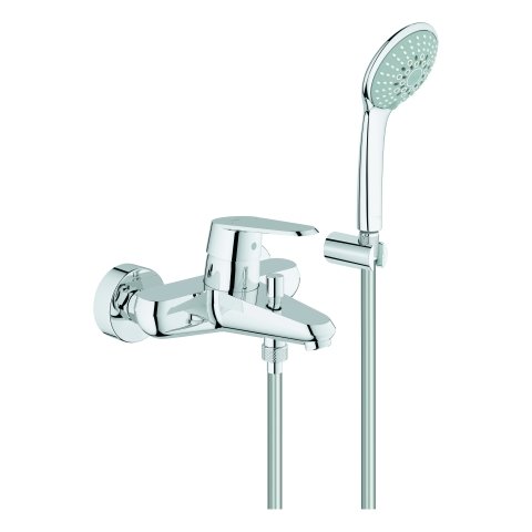 Grohe Eurodisc-Cosmopolitan single-lever bath mixer DN 15, wall mounted, with shower set