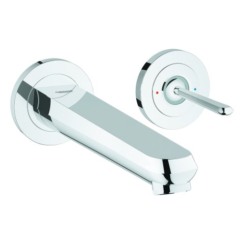 Grohe Eurodisc Joy 2-hole basin mixer, wall-mounted, projection 226 mm