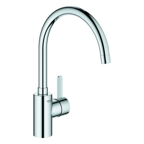 Grohe Eurosmart Cosmopolitan one-hand sink mixer, DN 15, high spout, Grohe Ecojoy 5.7l/min mousseur,...