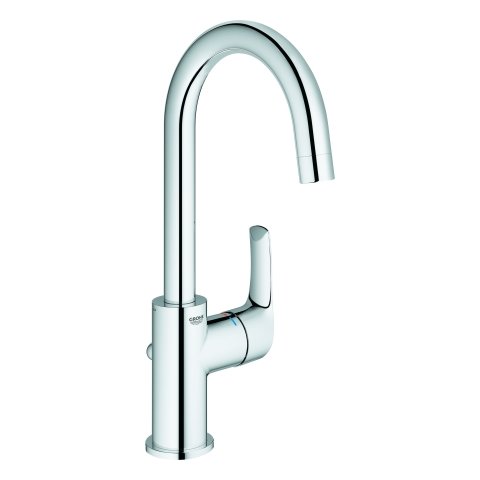 Grohe Eurosmart single lever basin mixer, L-size with pop-up waste, with swivel spout