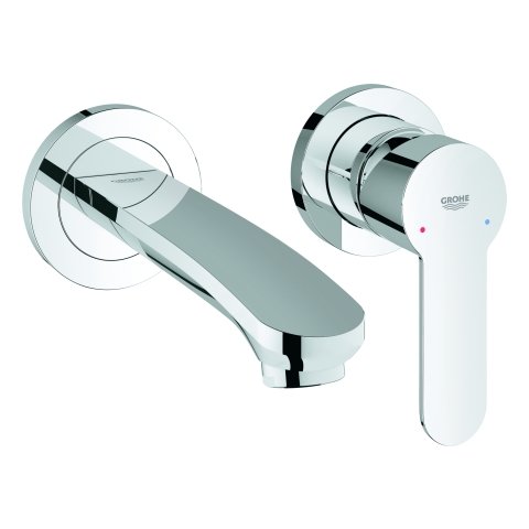 Large Eurostyle Cosmopolitan 2-hole basin mixer, wall mounted, projection 171mm