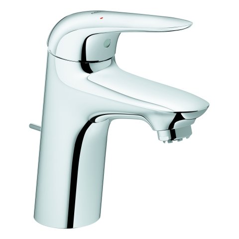 Grohe Eurostyle single lever basin mixer, S-size with waste, closed lever handle, low pressure