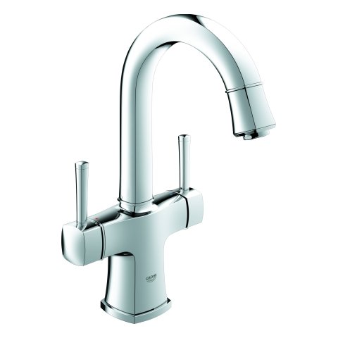 Grohe Grandera two-handle basin mixer DN 15, L- Size, swivelling spout