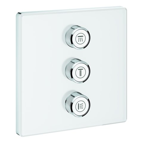 Grohe Grohtherm SmartControl 3-way flush-mounted valve, wall rose moon white