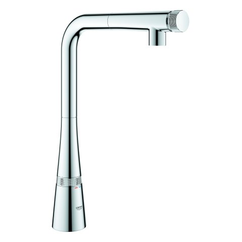 Grohe Zedra SmartControl sink mixer with SmartControl, spout with laminar jet