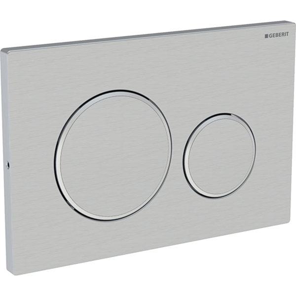 Geberit actuation plate Sigma20, for 2-flush, screwable, stainless steel