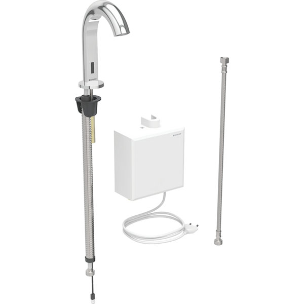 Geberit Piave basin mixer, 167 mm projection, mains operation, without mixer, with surface-mounted function box, 116.161.