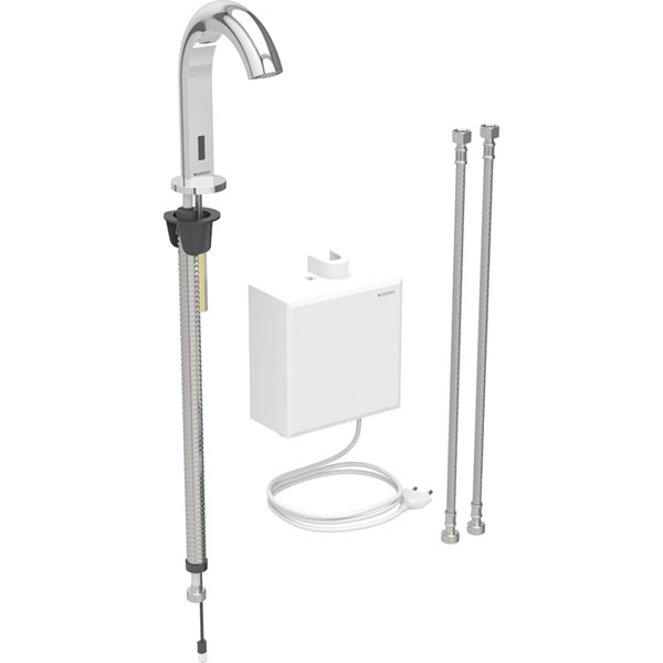 Geberit Piave basin mixer, 167mm projection, mains operation, with mixer, with surface-mounted function box, 116.162.