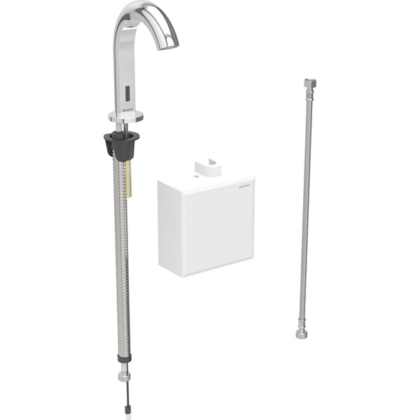 Geberit Piave basin mixer, 167mm projection, battery operated, without mixer, with surface-mounted function box, 116.163.