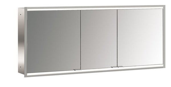 Emco prime 2 facelift illuminated mirror cabinet, 1400 mm, 3 doors, concealed model, 9497