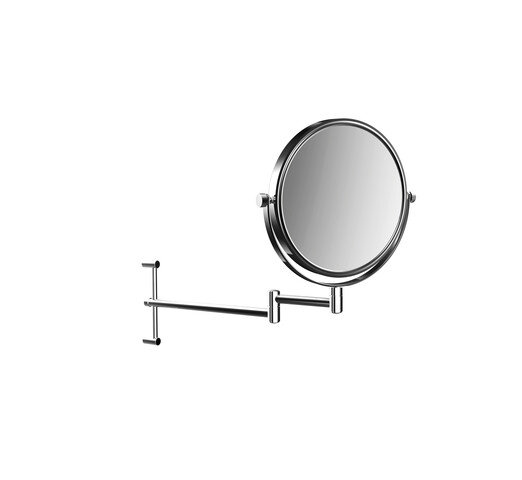 Emco pure shaving and make-up mirror, height adjustable, two arms, 200mm, chrome, 109400115