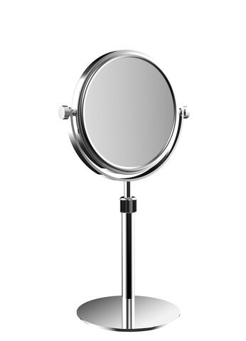 Emco pure standing mirror, height adjustable, diameter 153 mm, chrome, 109400117