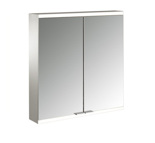 Emco prime 2 facelift illuminated mirror cabinet, 600 mm, 2 doors, with mirrored side walls, surface...