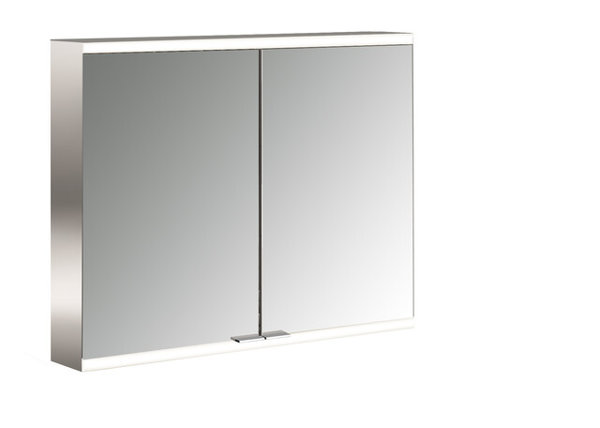 Emco prime 2 facelift illuminated mirror cabinet, 800 mm, 2 doors, with mirrored side walls, surface...