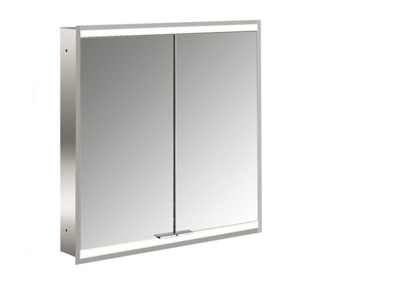 Emco prime 2 facelift illuminated mirror cabinet, 600 mm, 2 doors, concealed model, 9497