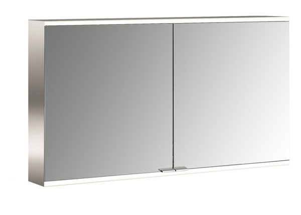 Emco prime 2 facelift illuminated mirror cabinet, 1200 mm, 2 doors, with mirrored side walls, surfac...