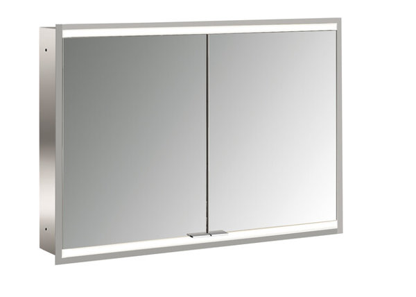 Emco prime 2 facelift illuminated mirror cabinet, 1000 mm, 2 doors, concealed model, 9497