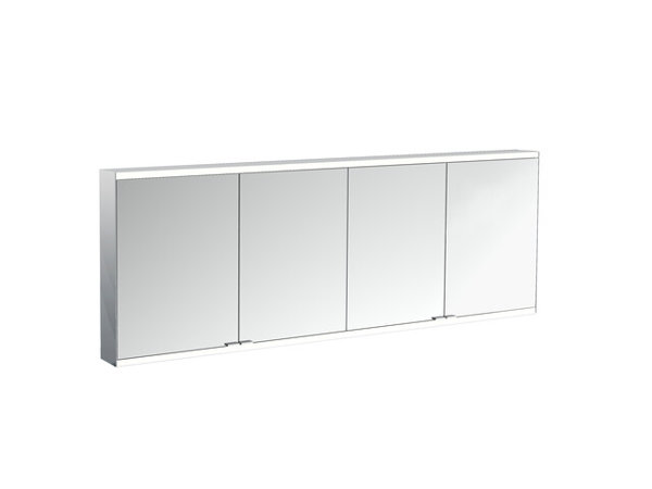 Emco prime 2 facelift illuminated mirror cabinet, 1800 mm, 4 doors, with mirrored side walls, surfac...