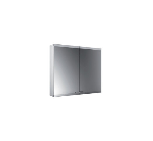 Emco asis evo Illuminated mirror cabinet, surface-mounted model, 2 doors, 800 mm